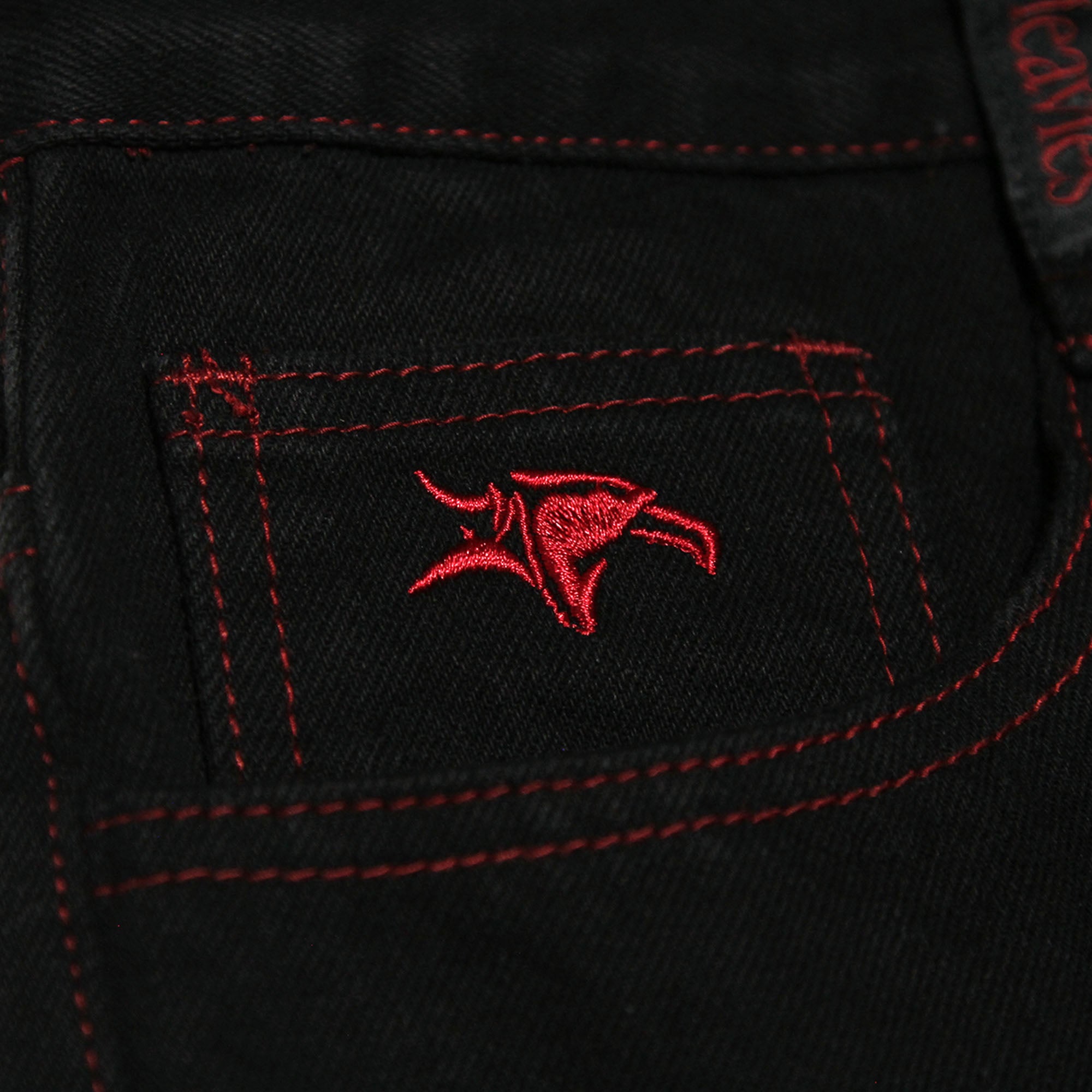 Doomed Heavies x Animal Jeans Black with Red Stitch | Waller BMX