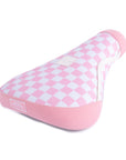 Cult X Vans Old Skool Pro Mid Pivotal Seat - Pink/White Checkers, Gum Base