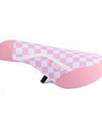 Cult X Vans Old Skool Pro Mid Pivotal Seat - Pink/White Checkers, Gum Base