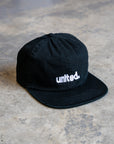 United Coastin 6 Panel Hat Black - Waller BMX