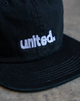 United Coastin 6 Panel Hat Black - Waller BMX
