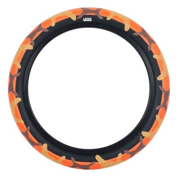 Cult 12" Vans Tyre - Orange Camo With Black Sidewall 2.20" at . Quality Tyres from Waller BMX.