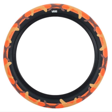 Cult 26" Vans Tyre - Orange Camo With Black Sidewall 2.10" at . Quality Tyres from Waller BMX.
