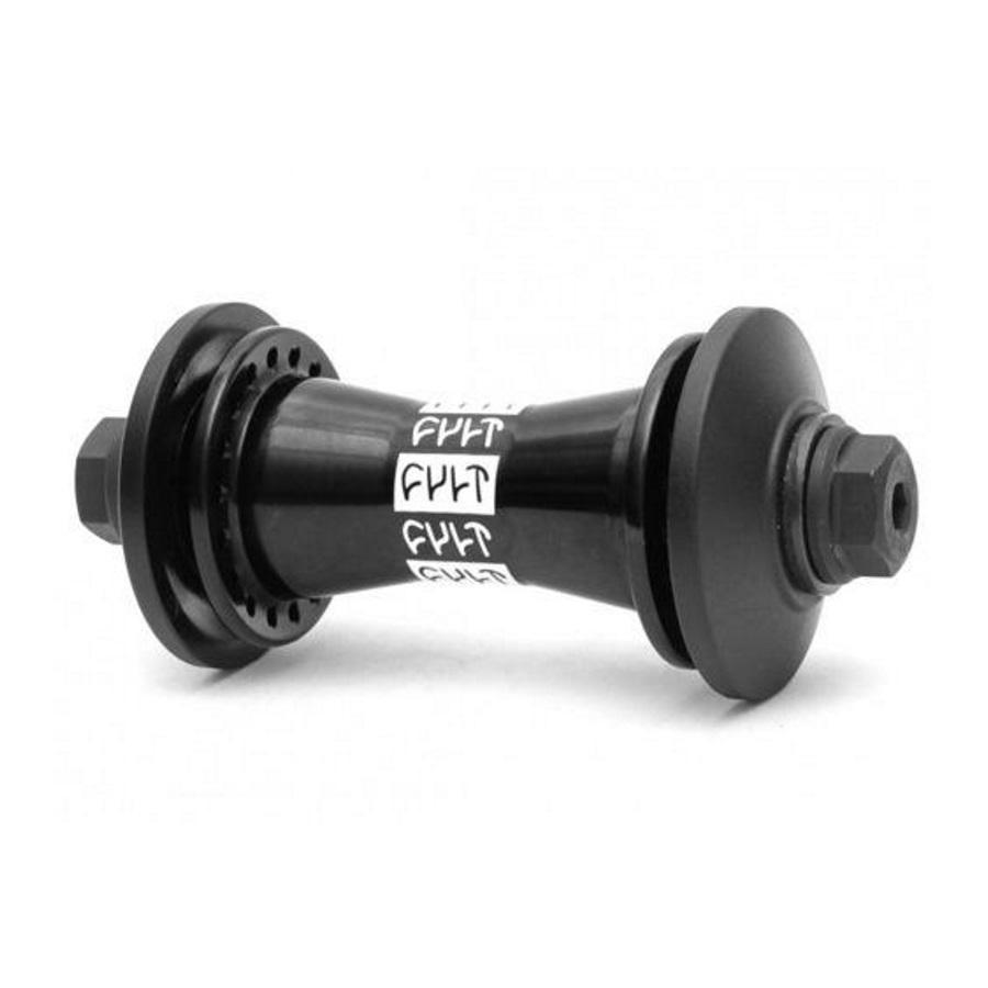 Cult Crew Match Front Wheel With Guards - Black 10mm (3/8") at . Quality Front Wheels from Waller BMX.