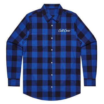 Cult Script Flannel Shirt - Blue | BMX?id=15436089884741