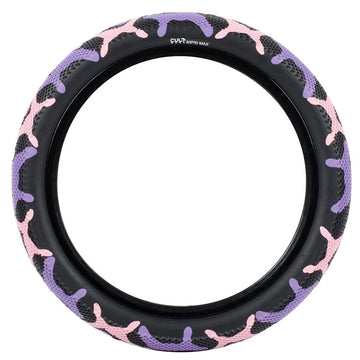 Cult 14" Vans Tyre - Purple Camo With Black Sidewall 2.20" | BMX