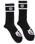 Federal Logo Socks - Black With White Logos - Waller BMX