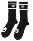 Federal Logo Socks - Black With White Logos - Waller BMX