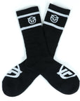 Federal Logo Socks - Black With White Logos - Waller BMX