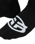 Federal Logo Socks - Black With White Logos - Waller BMX