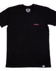 Federal Lacey T-Shirt - Black With Cranberry Print - Waller BMX
