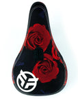 Federal Mid Pivotal Roses Seat - Black / Red With White Logo - Waller BMX