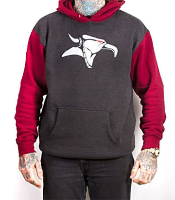Animal Two Tone Griffin Hoodie Charcoal/Red XXL