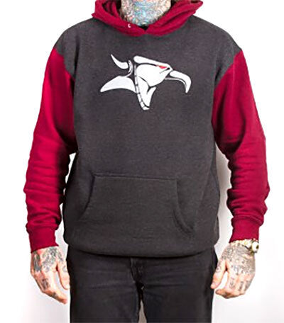 Animal Two Tone Griffin Hoodie Charcoal/Red XXL