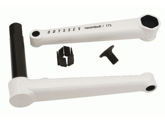 Odyssey Twombolt BMX Cranks White LHD 175mm | Waller BMX Odyssey Twombolt BMX Cranks White LHD 175mm | Waller BMX