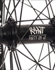 Rant Party On V2 Front Wheel - Black 10mm - Waller BMX