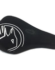 Shadow Crow Mid Seat - Black With White Embroidery at . Quality Seat from Waller BMX.