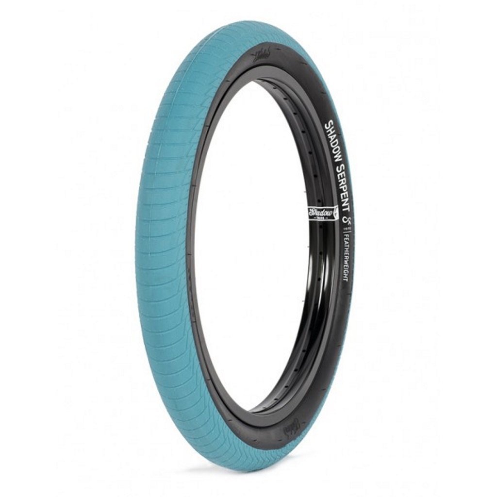 Shadow Serpent Tyre - Polar Pop Blue With Black Sidewall 2.30" at . Quality Tyres from Waller BMX.