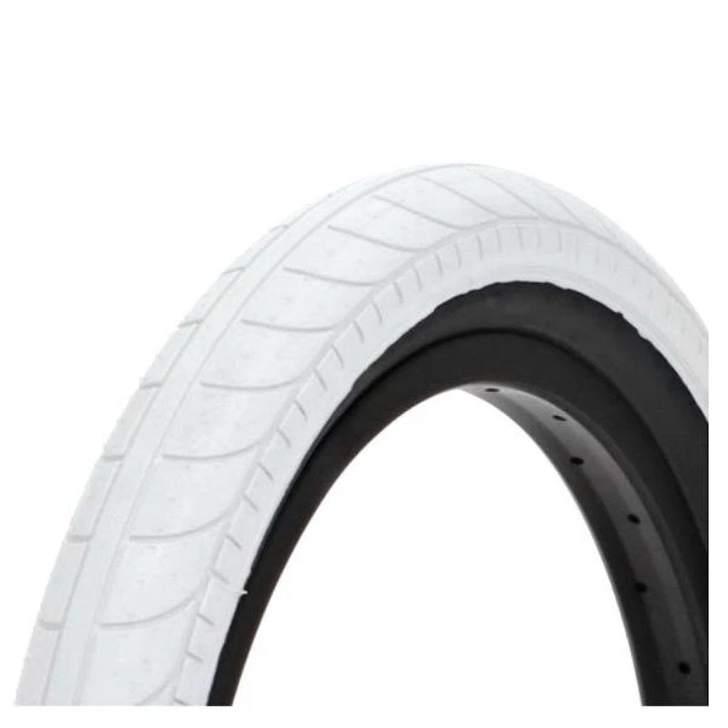 Stranger Ballast Tyre - White With Black Sidewall 2.45" at . Quality Tyres from Waller BMX.