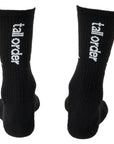 Tall Order Logo Socks - Black With White Logo - Waller BMX