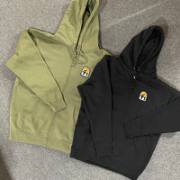 T1 Wolf Zip Hoodie Black