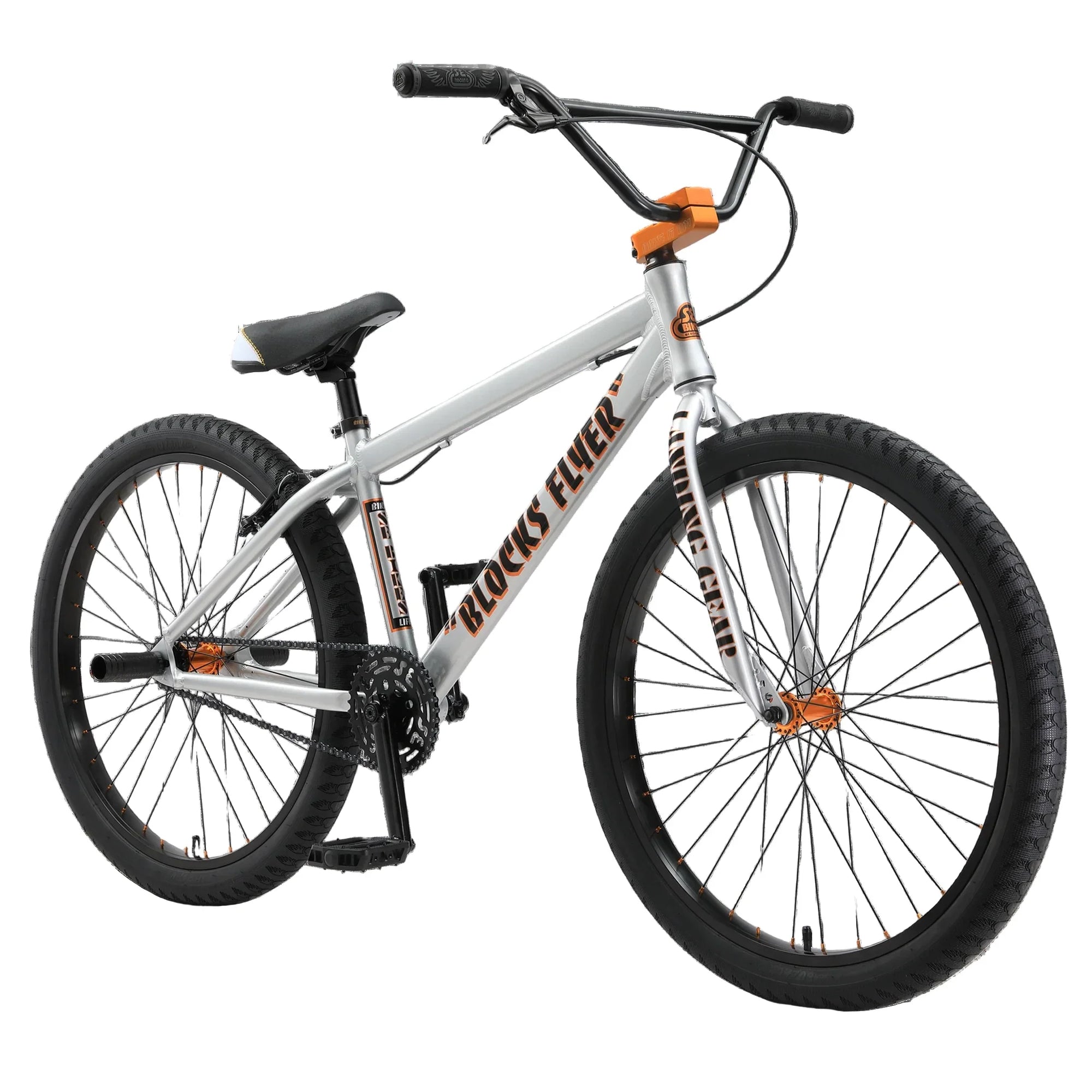 SE BIKES Blocks Flyer 26 Complete Bike - Iced Out Silver