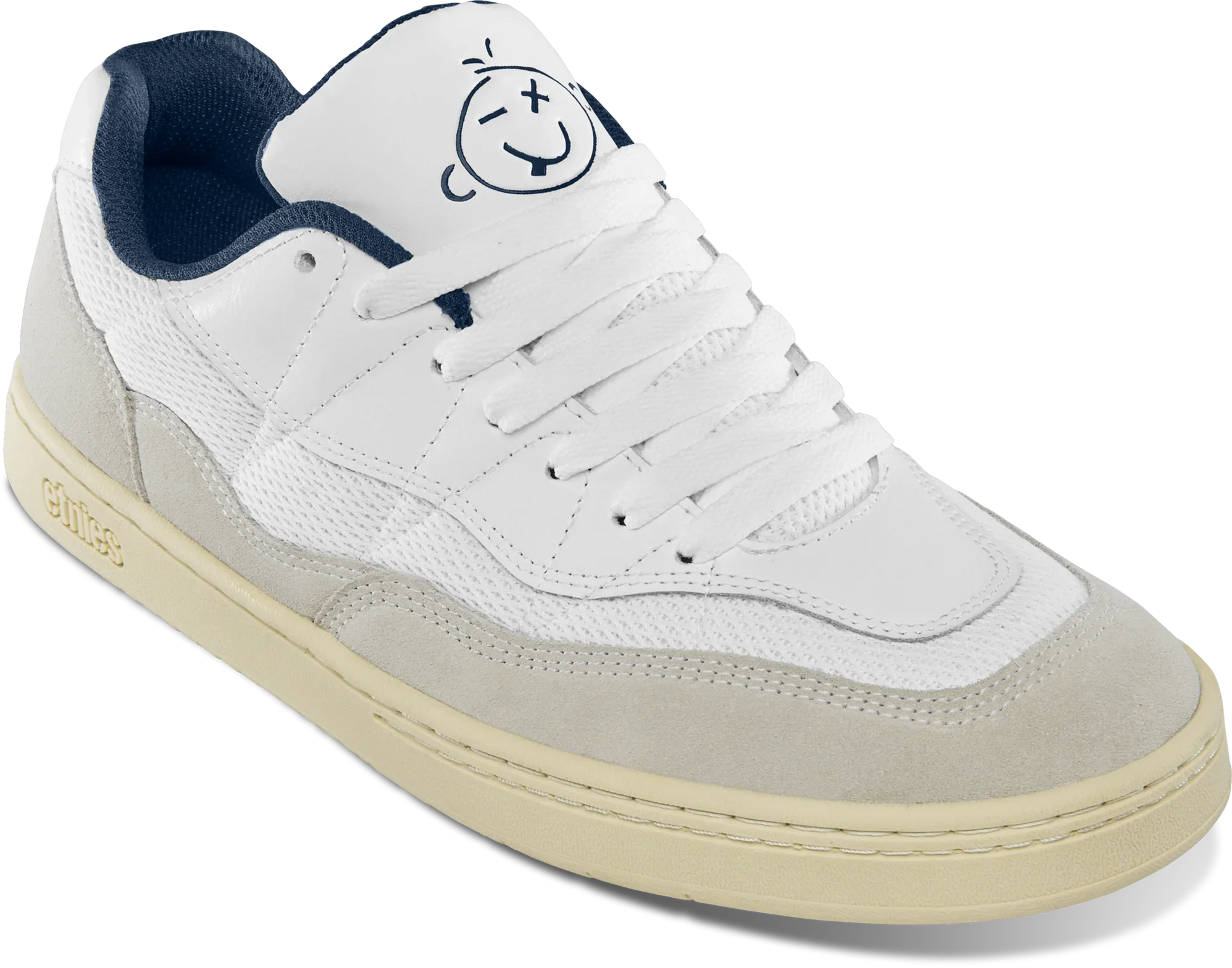 Etnies Snake Shoes - White/Navy - Waller BMX