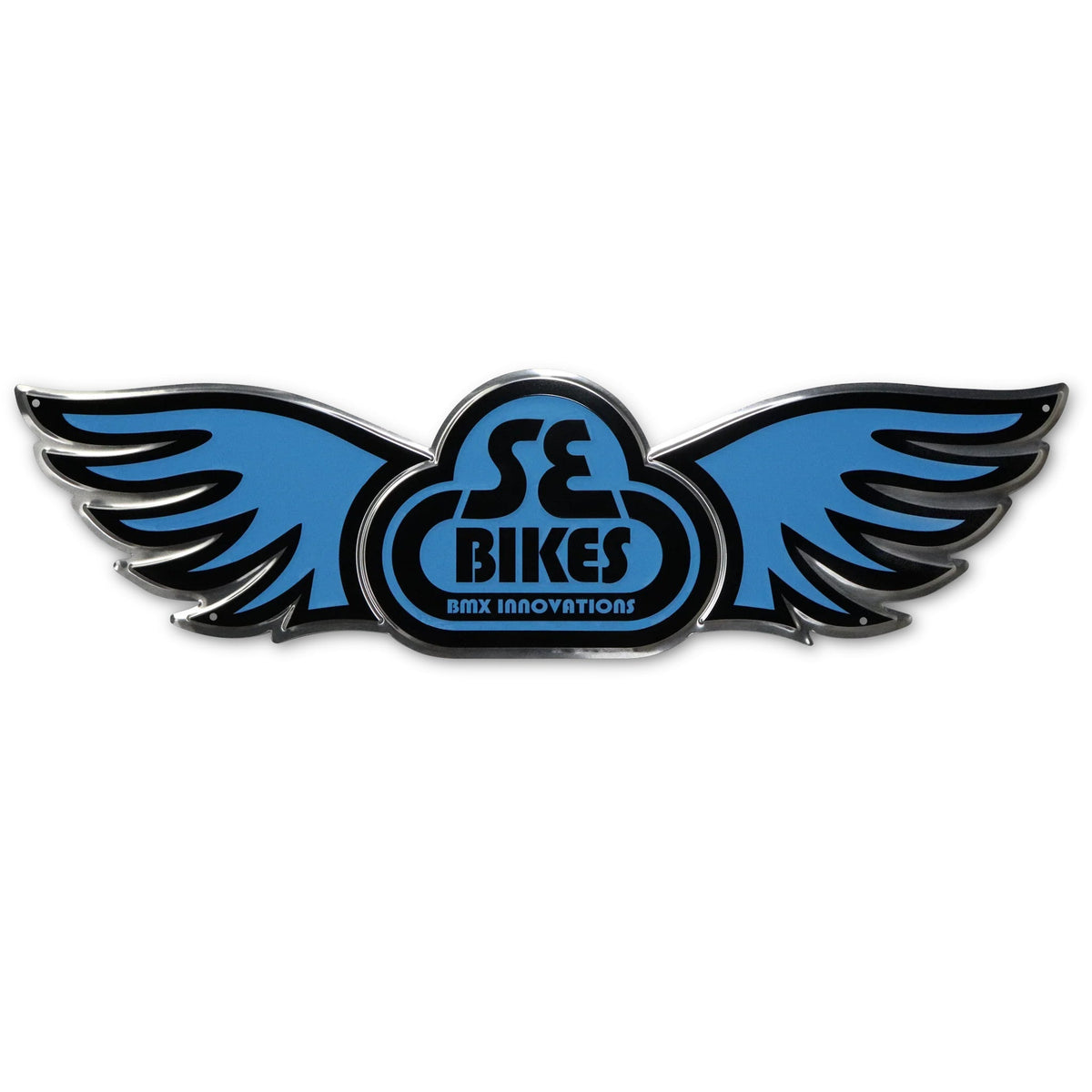 SE Bikes Wing Die-Cut Badge Embossed Aluminium