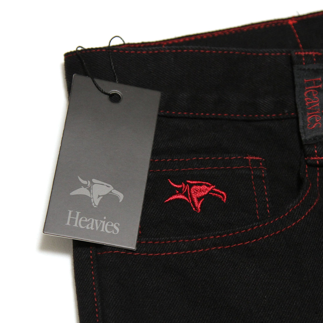 Doomed Heavies x Animal Jeans Black with Red Stitch - Waller BMX