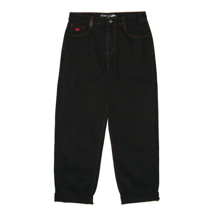 Doomed Heavies x Animal Jeans Black with Red Stitch - Waller BMX