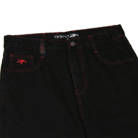 Doomed Heavies x Animal Jeans Black with Red Stitch - Waller BMX