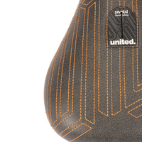 United Squad Fat Pivotal Seat Black With Orange Stitch