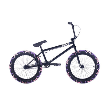Cult 2024 Access BMX Bike - Black With Purple Camo Tyres 20"