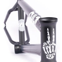 Cult Hawk Frame - Gun Metal Grey head tube graphic