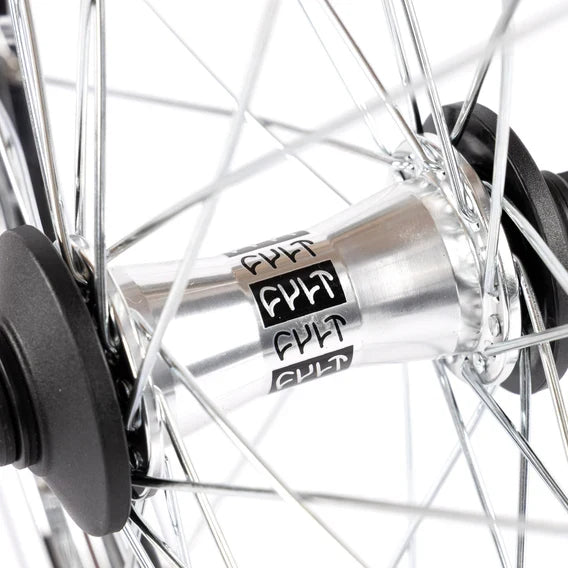 Cult Crew V2 Front Wheel With Guards - Chrome 10mm (3/8")