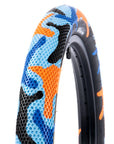 Cult Vans Tyre 20" - Blue / Orange Camo With Black Sidewall 2.40"