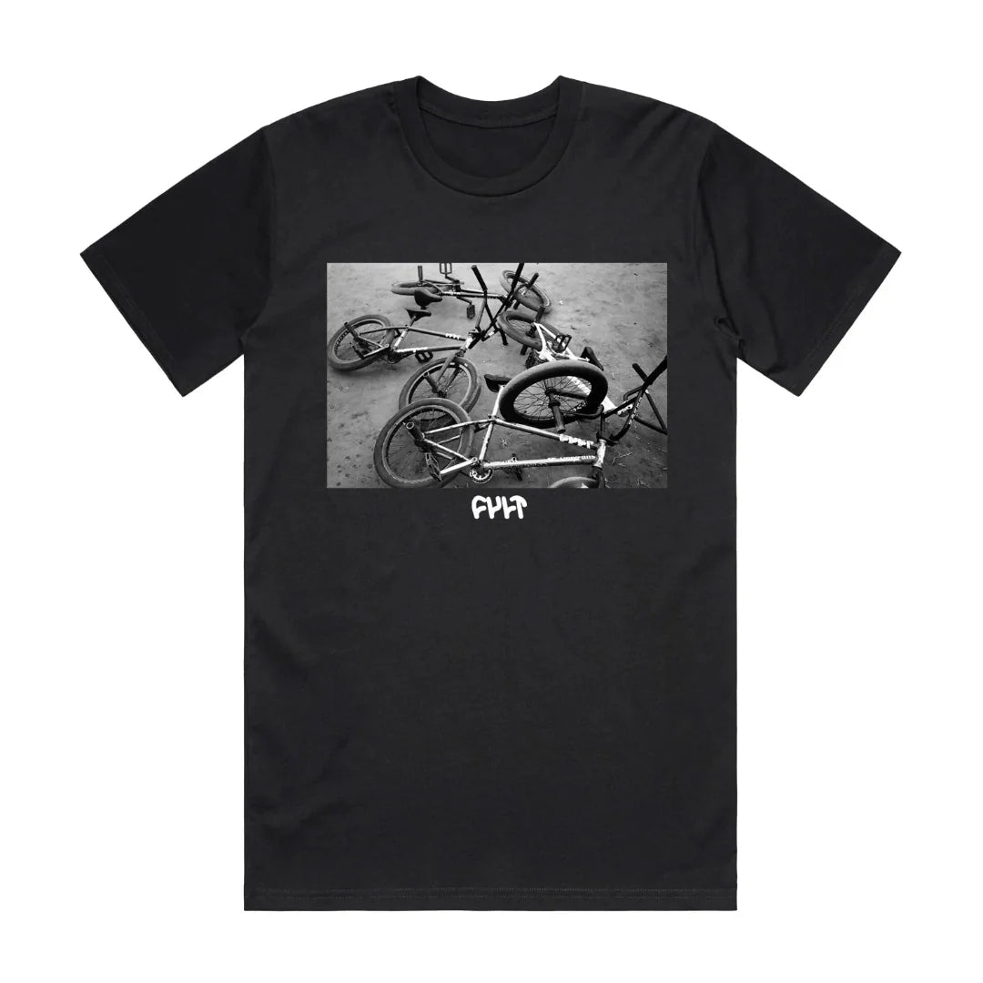 Cult Crewed Up T-Shirt - Black