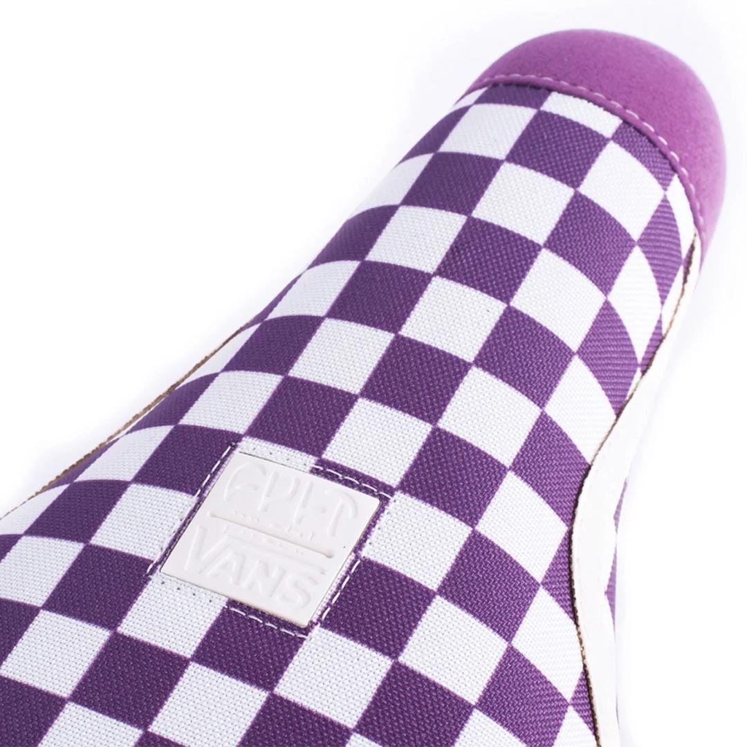 Cult X Vans Old Skool Padded Pivotal Seat - Purple/White Checkers, Gum Base