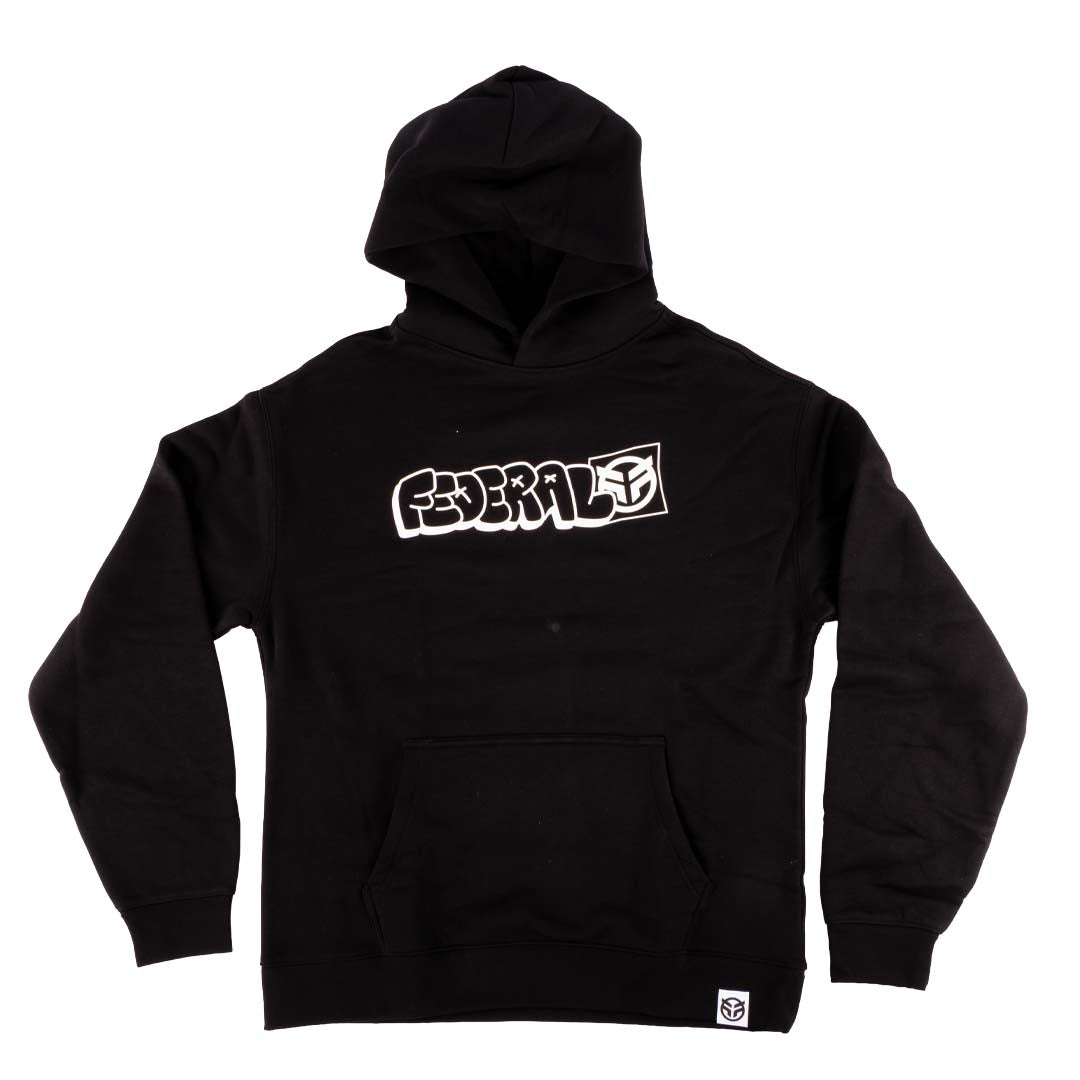 Federal Tagged Outline Hoodie - Black