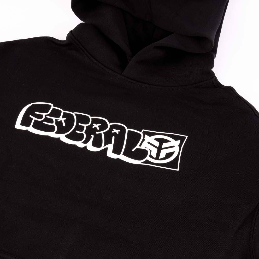 Federal Tagged Outline Hoodie - Black