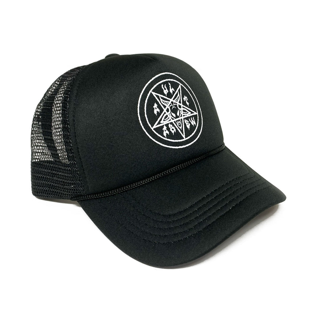 Cult Pentagram Trucker Cap - Black