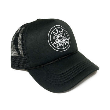 Cult Pentagram Trucker Cap - Black