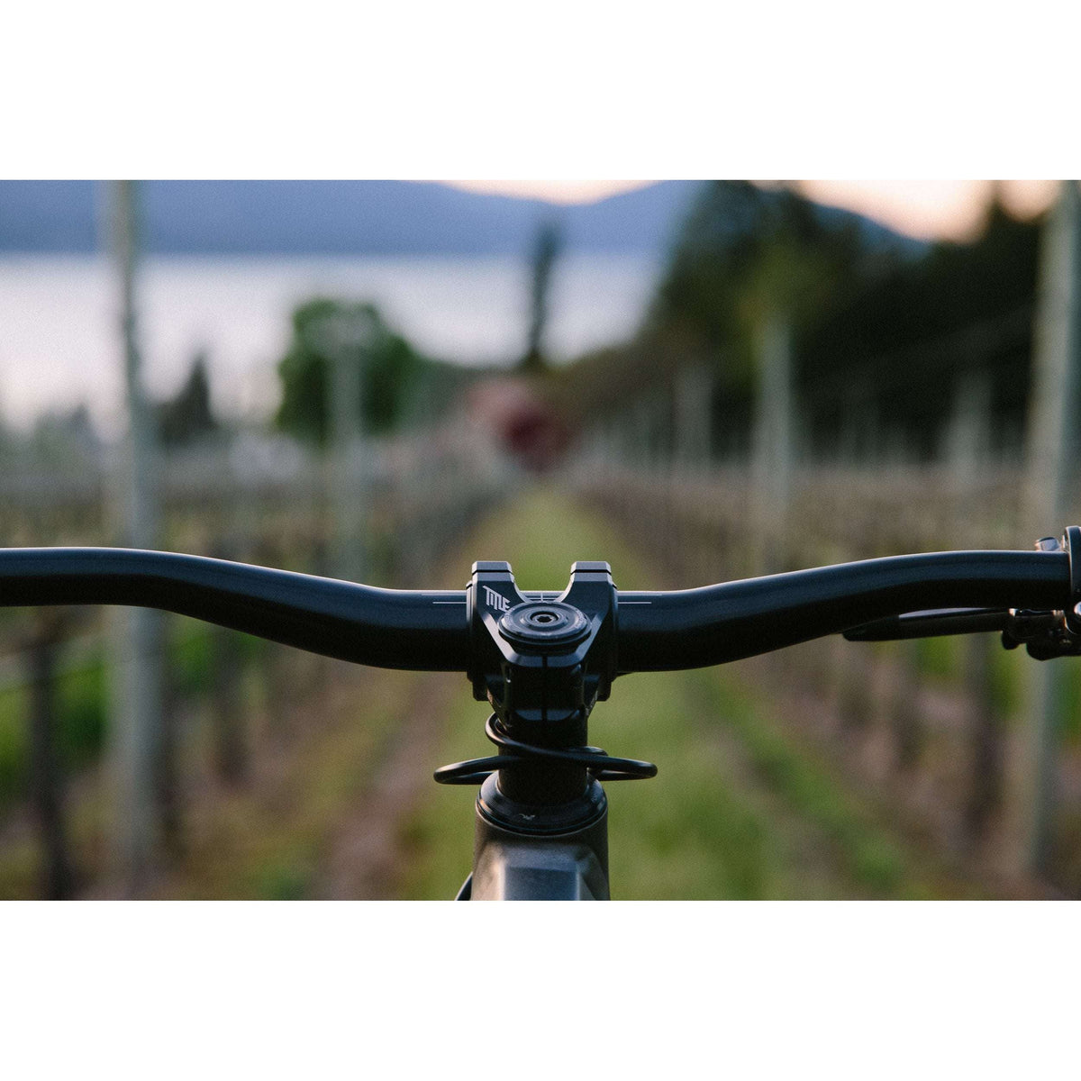 ST1 31.8 - Title MTB 31mm Mountain Bike Stem Shown On Mountain Bike From Riders Perspective