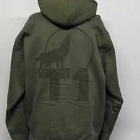 T1 Wolf Zip Hoodie Olive