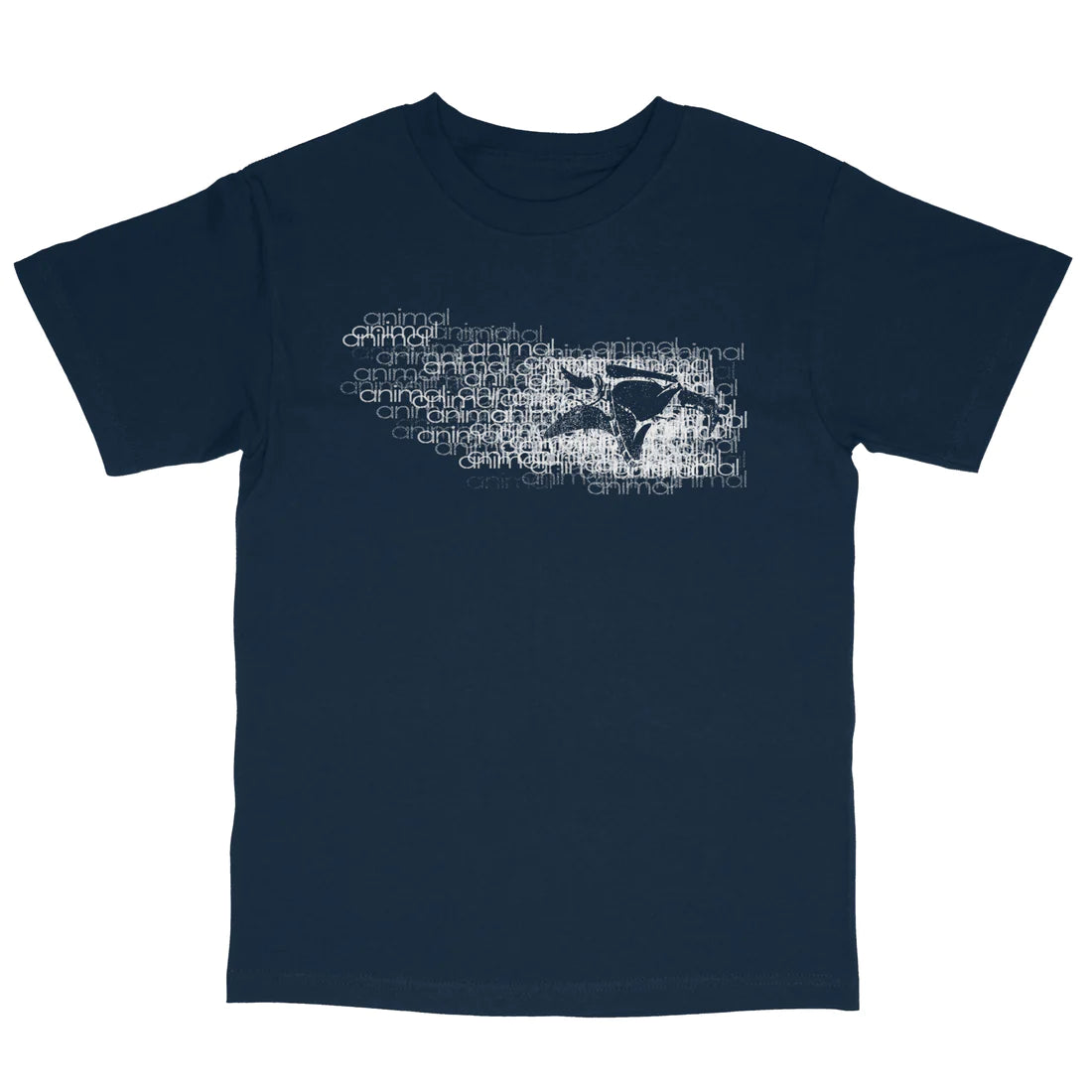 Animal Distressed T-Shirt Navy - Waller BMX