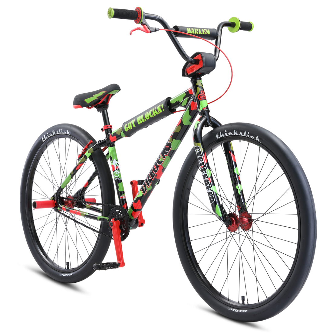 SE Bikes D Blocks Big Ripper 29" Bike - Green/Red Camo