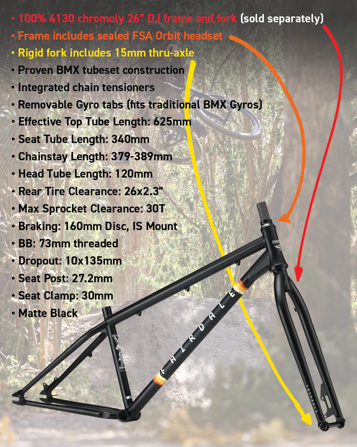 Fairdale Hareraiser 26&quot; DJ Frame - Waller BMX