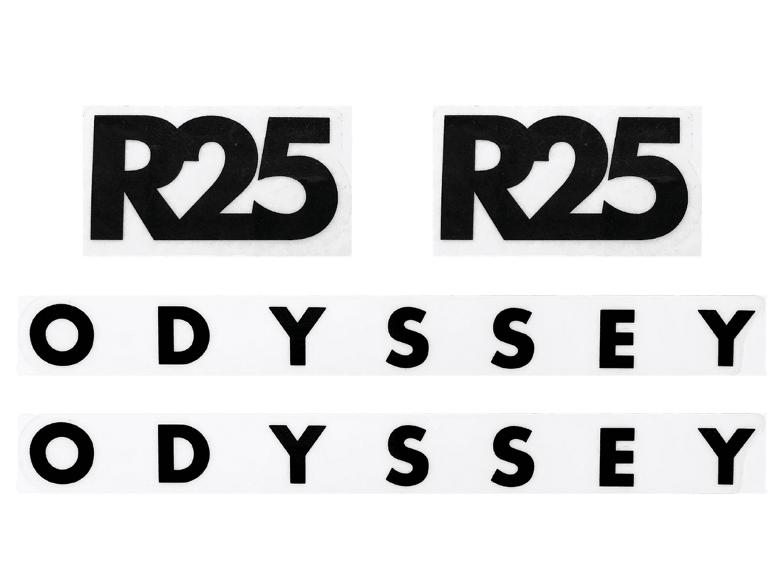 Odyssey R25 series fork stickers