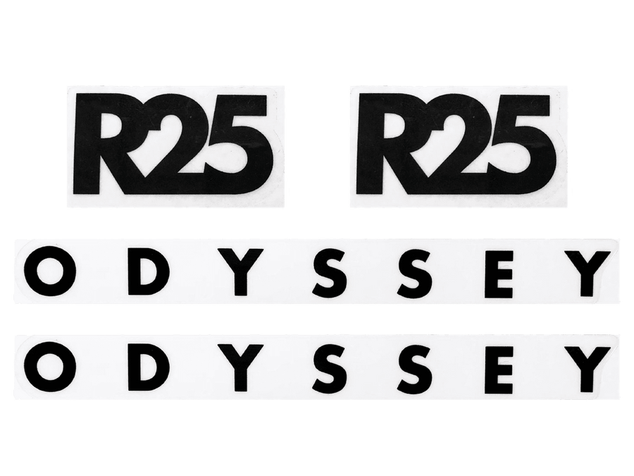 Odyssey R25 series fork stickers