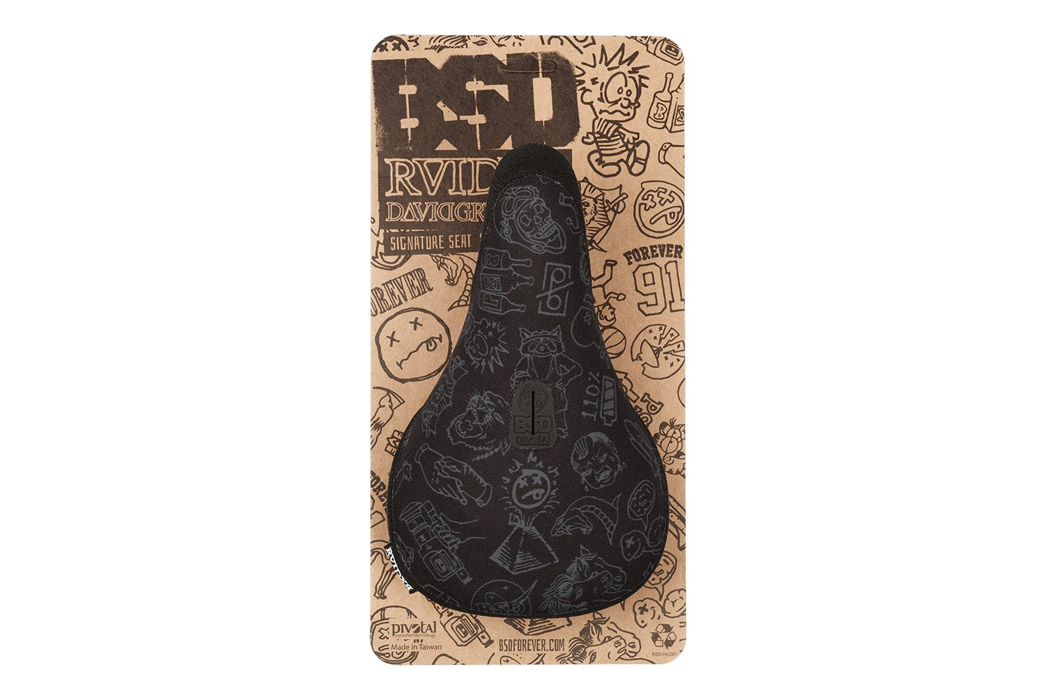 BSD Raider Pivotal Seat Black - David Grant Signature - Waller BMX
